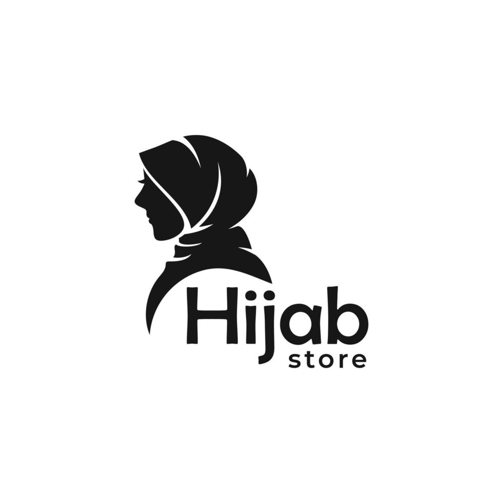 Hijab store logo design vector