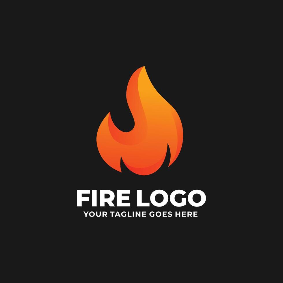 Fire logo vector. Flame logo vector