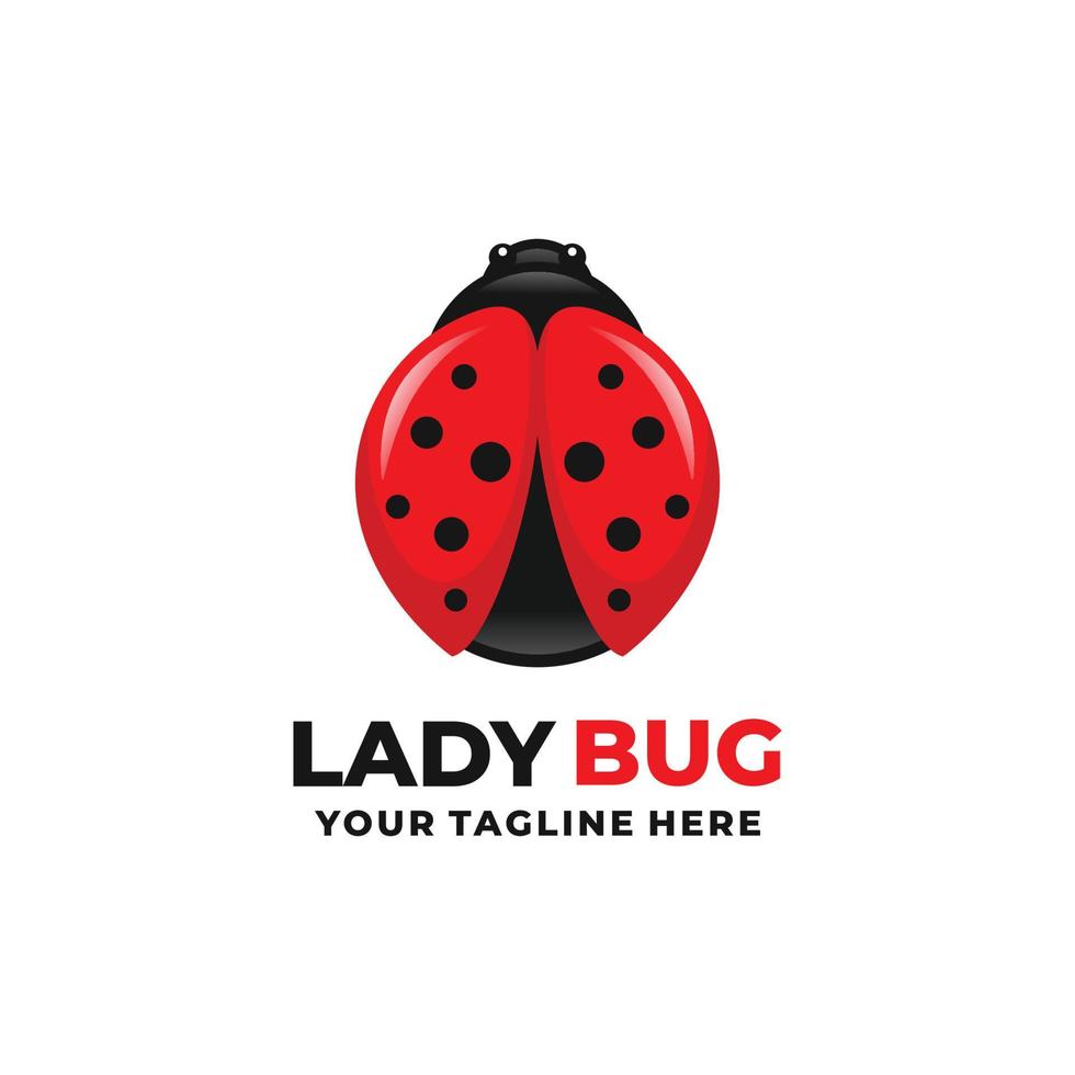 Ladybug logo design vector