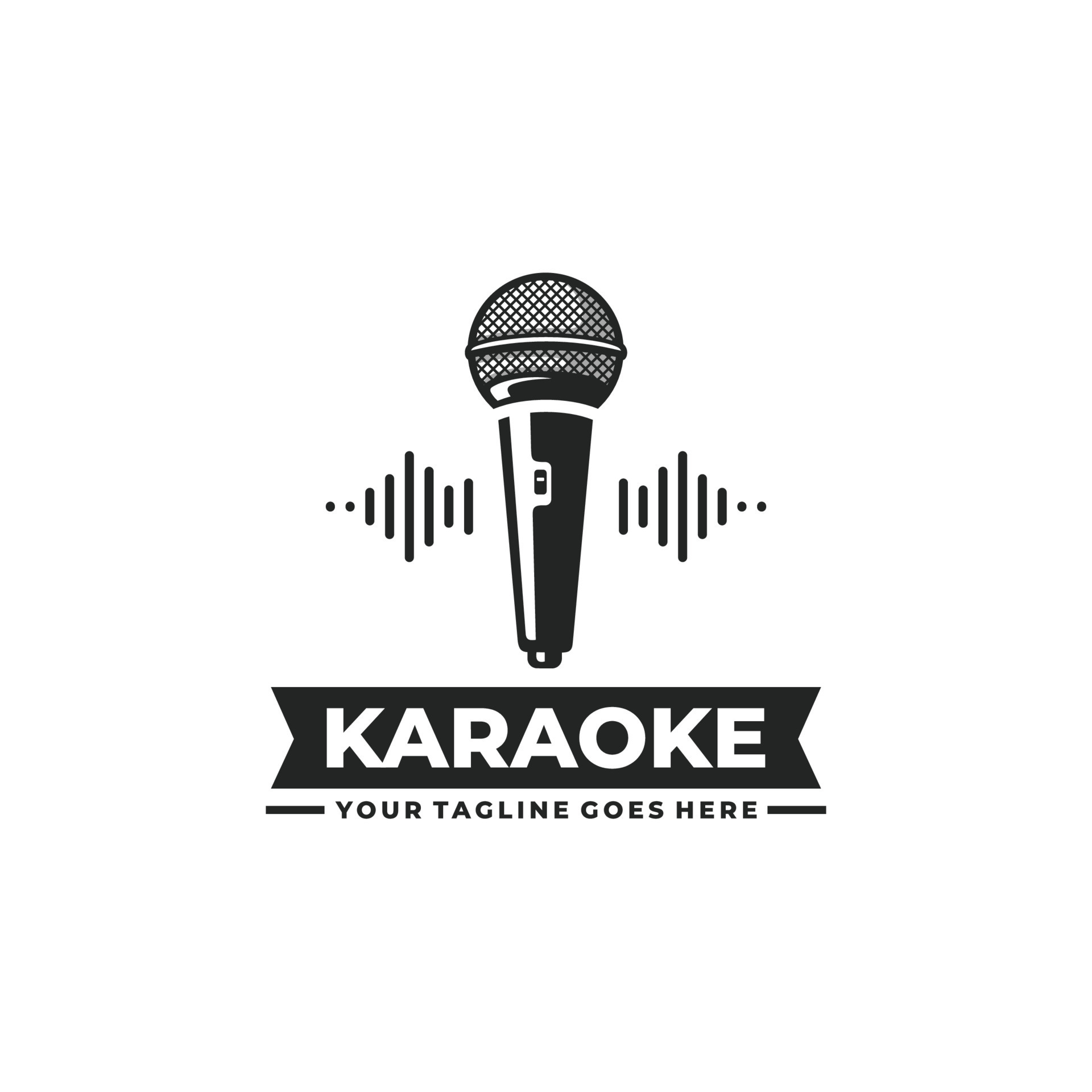Karaoke logo design vector 11954858 Vector Art at Vecteezy