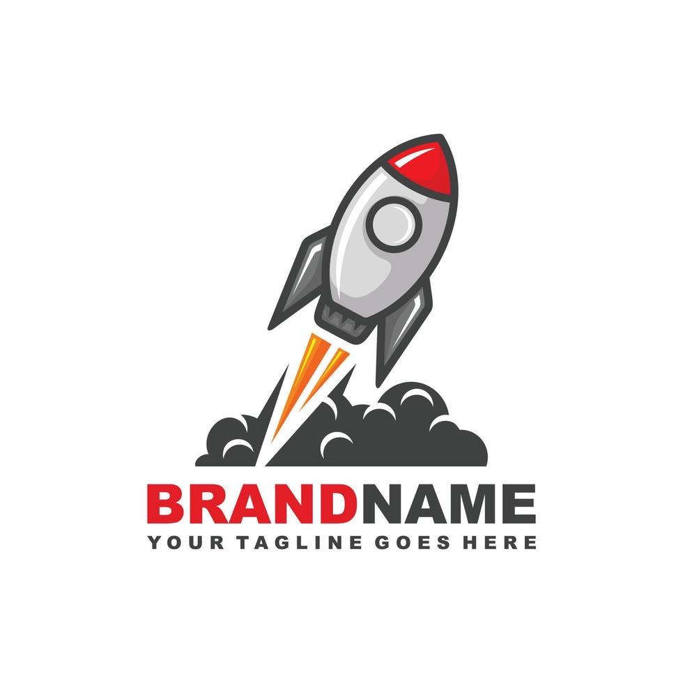 Rocket logo design vector