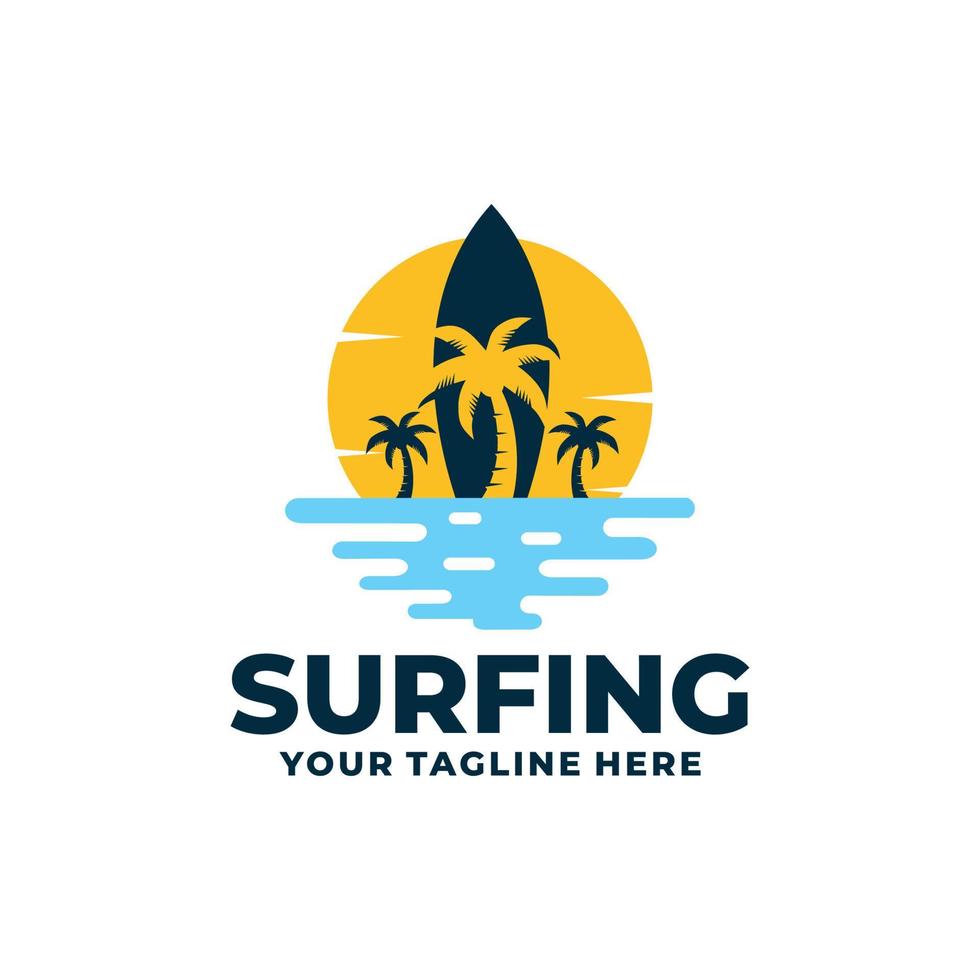 Surfing logo vector