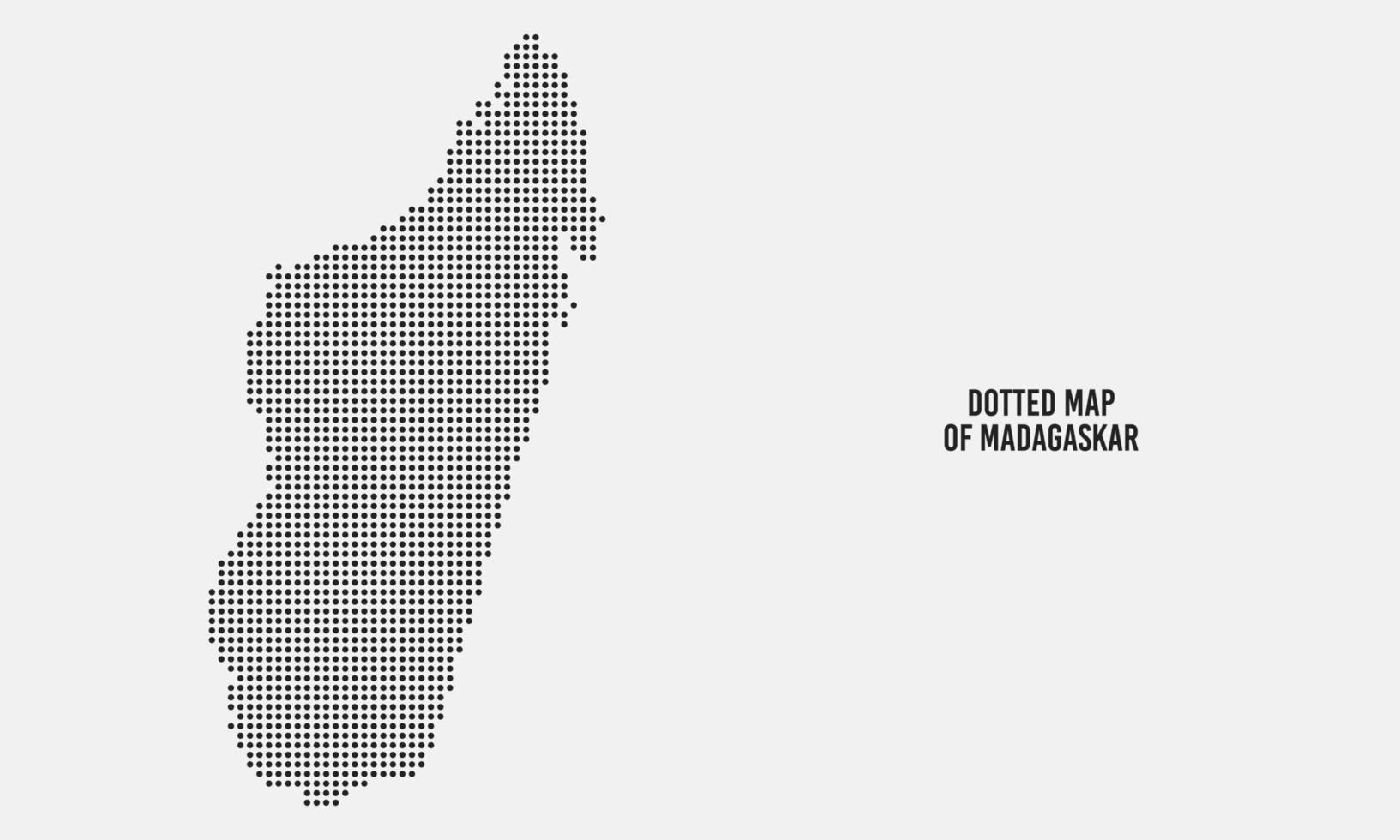 Dotted Madagascar Map Vector Illustration