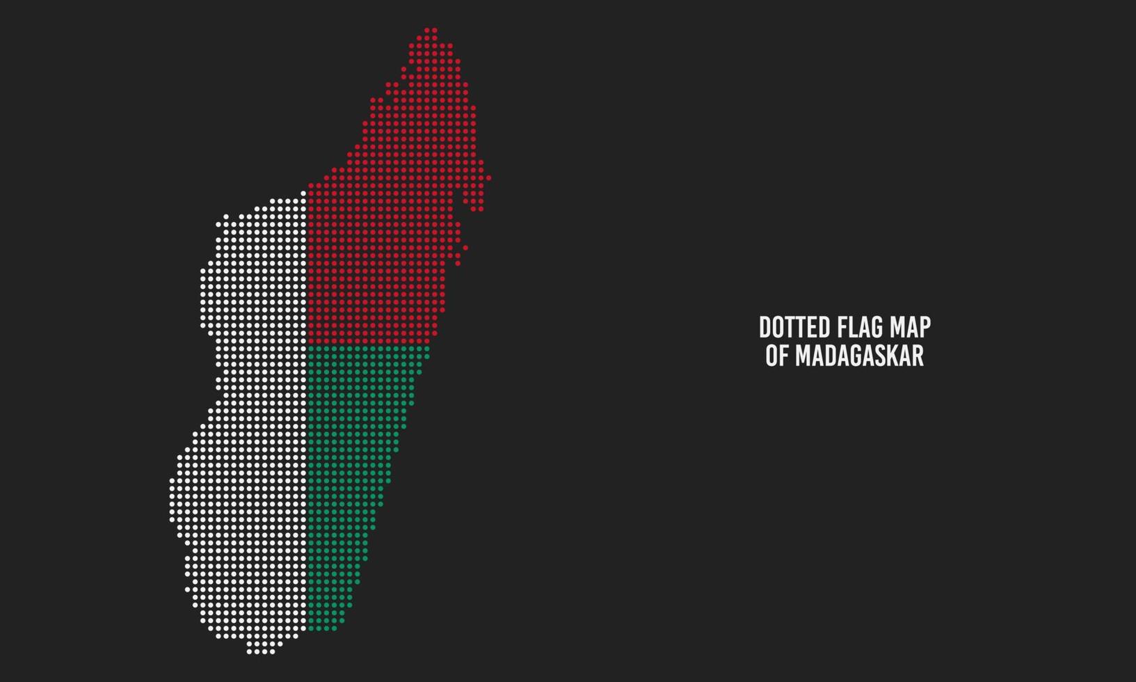 Halftone Dotted Flag Map of Madagascar vector
