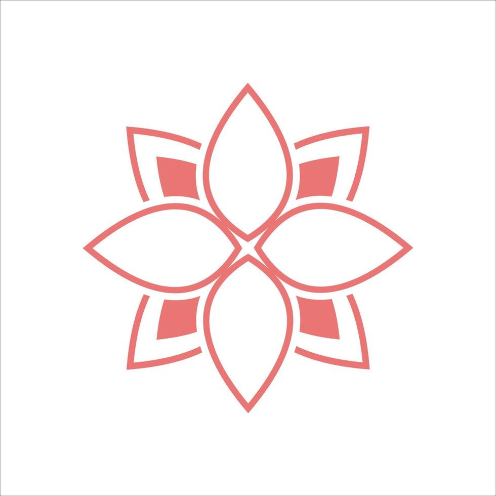 Lotus flower logo. Vector design template of lotus icons outline style for eco, beauty, spa, yoga