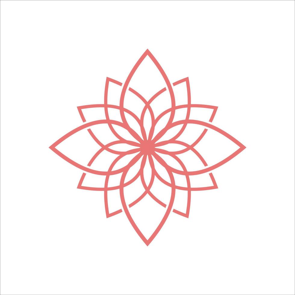 Lotus flower logo. Vector design template of lotus icons outline style for eco, beauty, spa, yoga