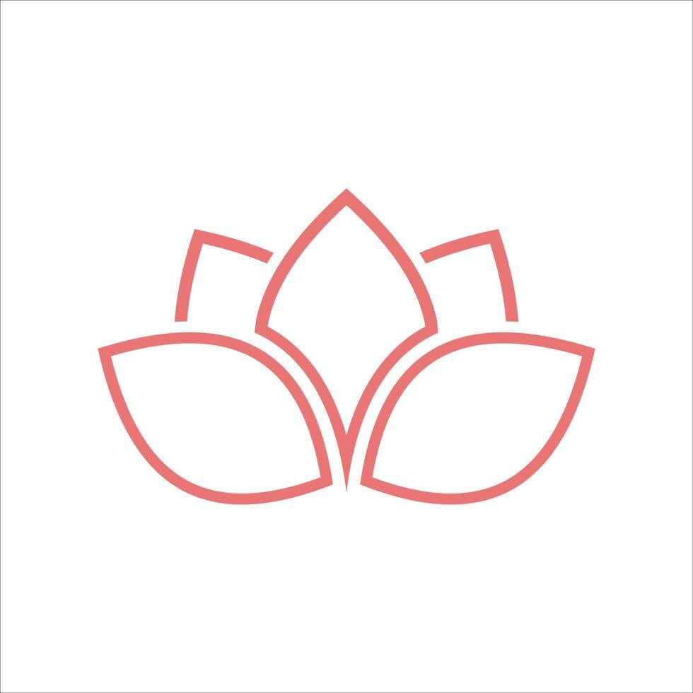 Lotus flower logo. Vector design template of lotus icons outline style for eco, beauty, spa, yoga