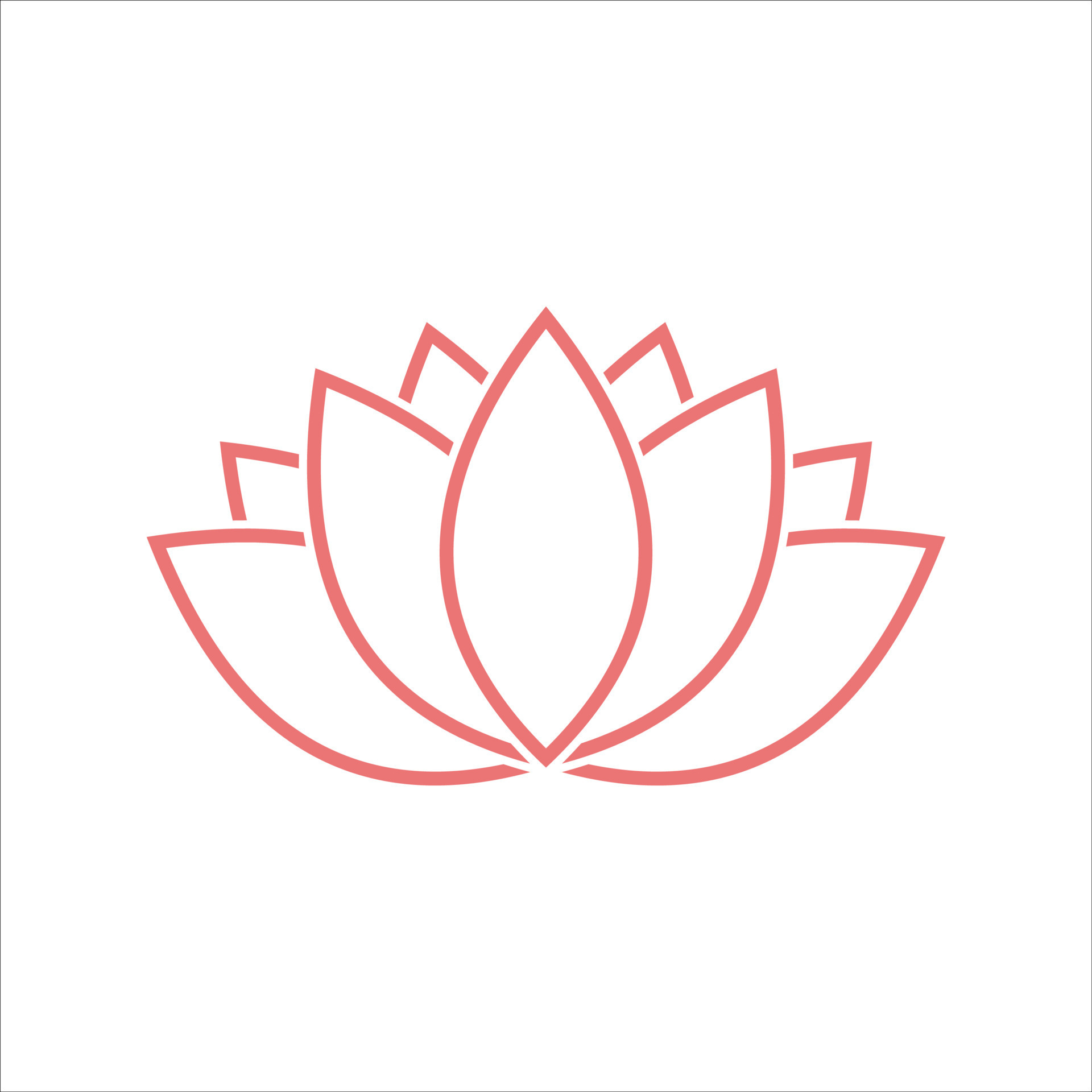 Lotus flower logo. Vector design template of lotus icons outline style Lotus flower logo. Vector design template of lotus icons outline style