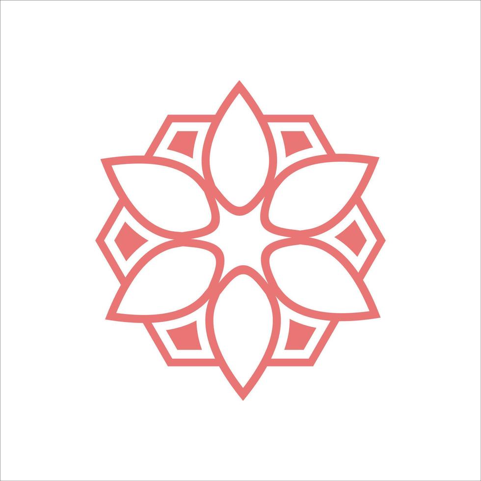 logotipo de flor de loto. plantilla de diseño vectorial de iconos de loto estilo de contorno para eco, belleza, spa, yoga vector