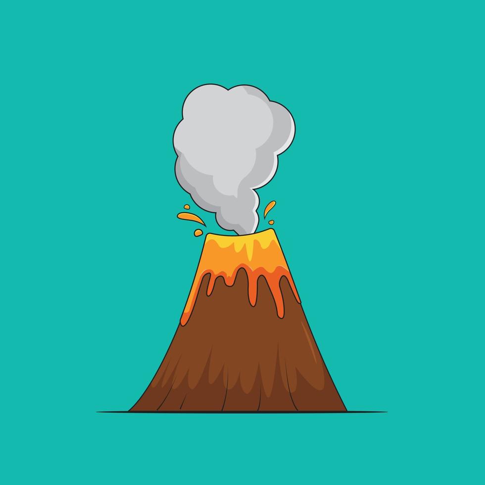 Ilustración de vector de volcán