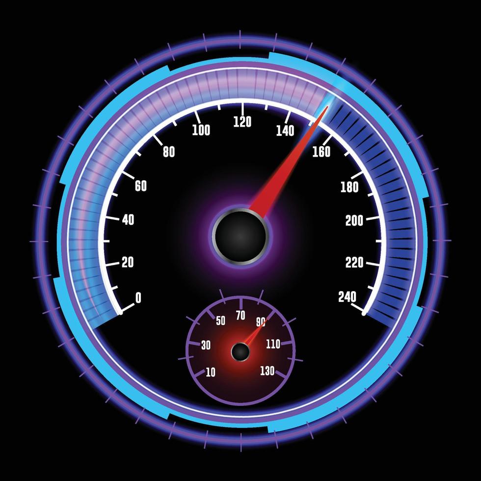 Speedometer Bar with Dazzling Blue Light and Attractive Design vector