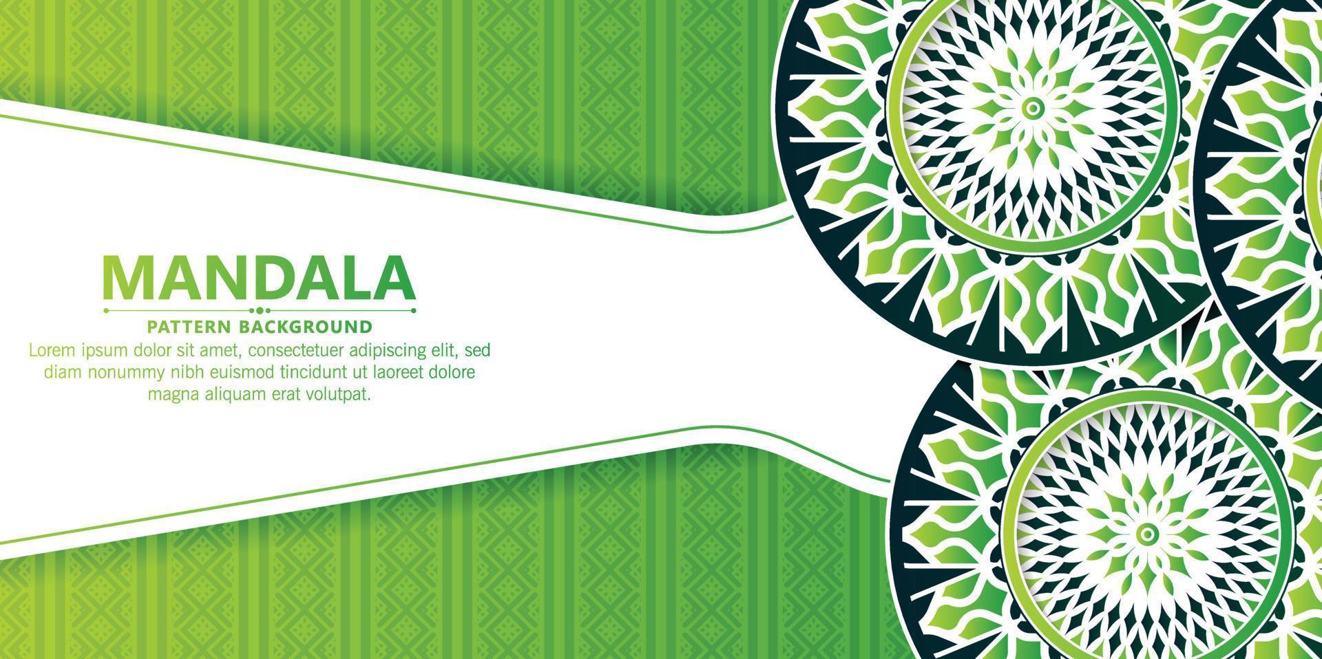 Green decorative mandala background vector