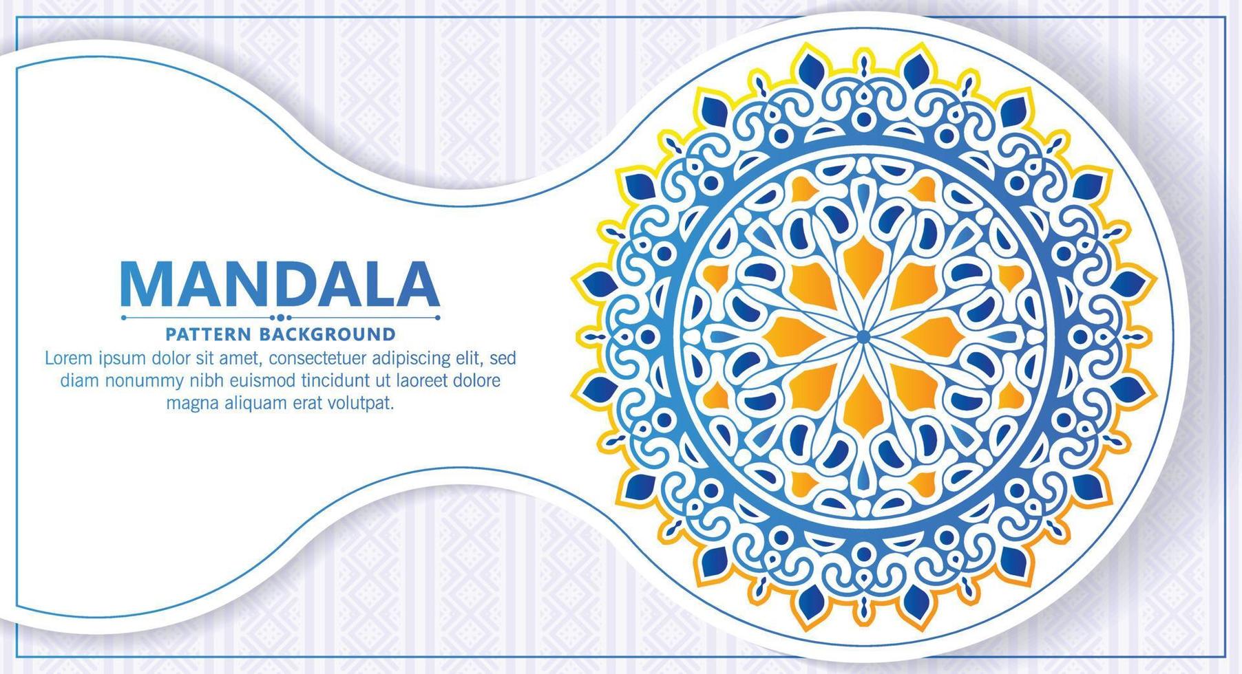 Gradient color mandala style background vector