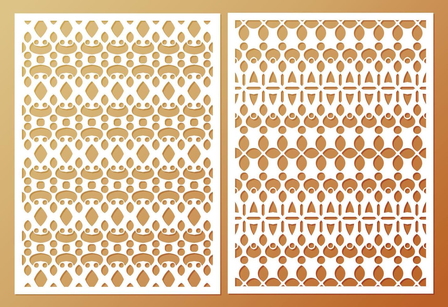seamless die cut decorative pattern template vector