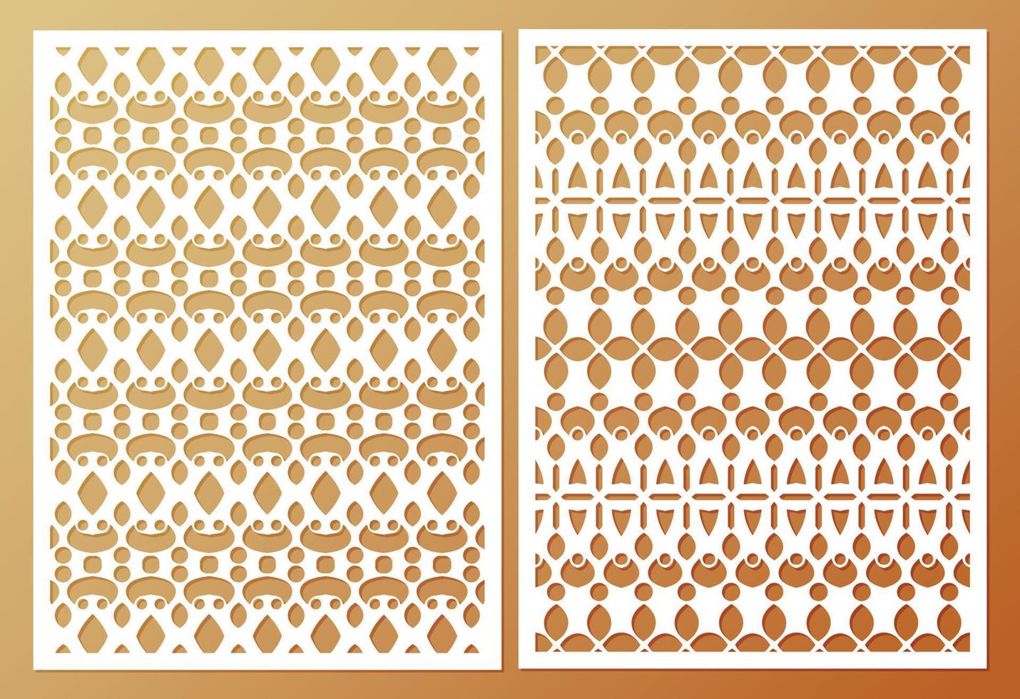 seamless die cut decorative pattern template vector