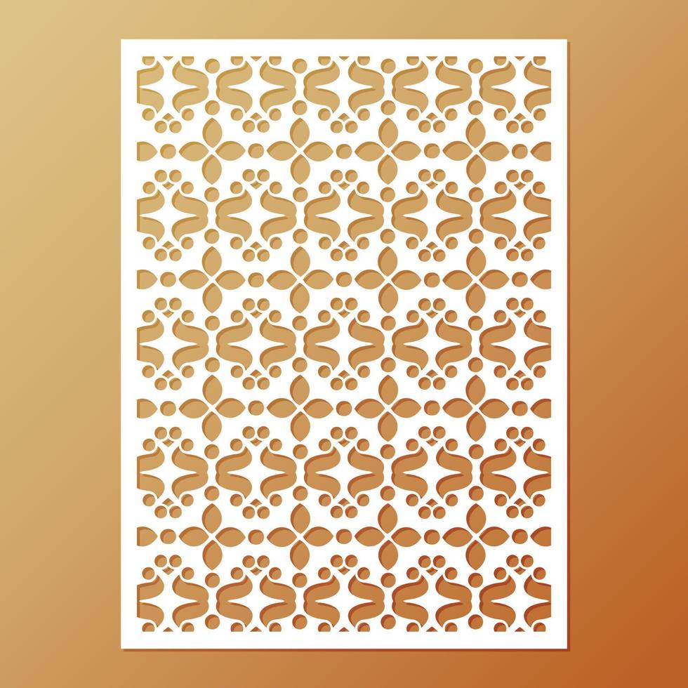 seamless die cut decorative pattern template vector