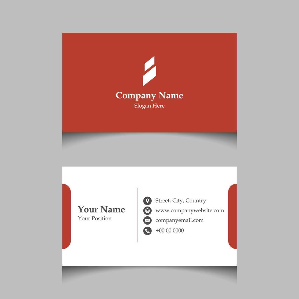 Stylish business card template for office vector