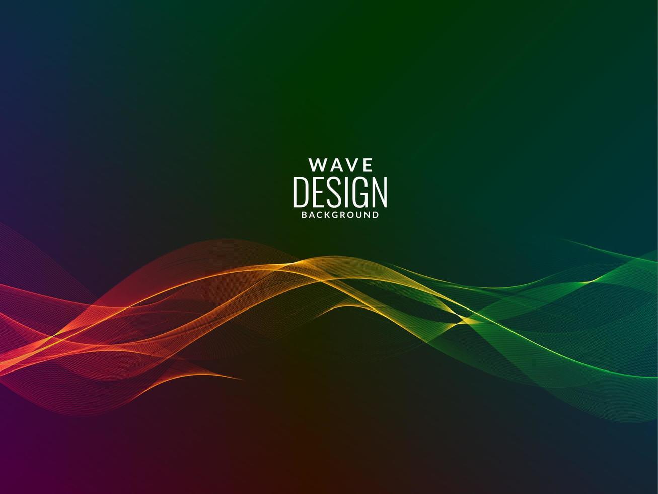 Fondo de diseño decorativo de onda de color moderno elegante abstracto vector