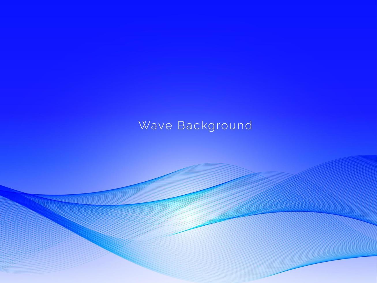 Modern blue flowing stylish gradient wave background vector