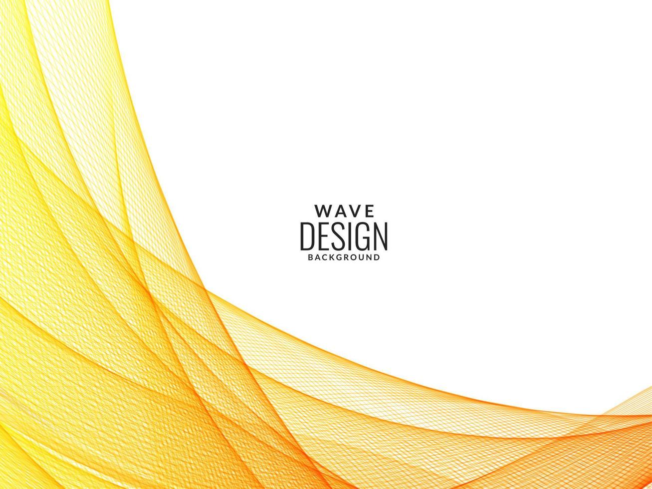 Modern red and yellow decorative wave stylish dynamic background vector