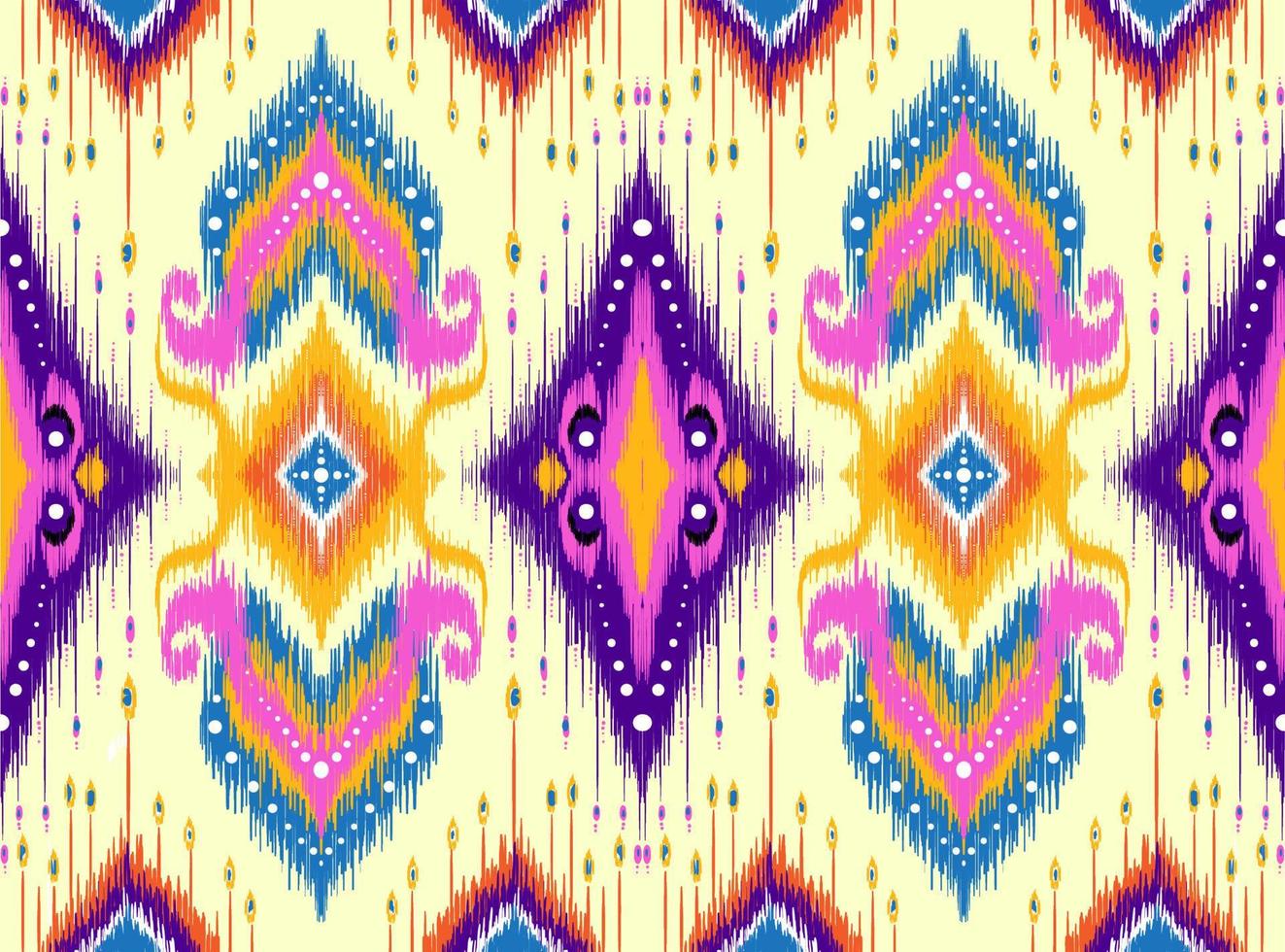 traditional ethnic geometric pattern background design for backgrounds carpet wallpaper clothes wrap fabric seamless embroidery style vector illustration
