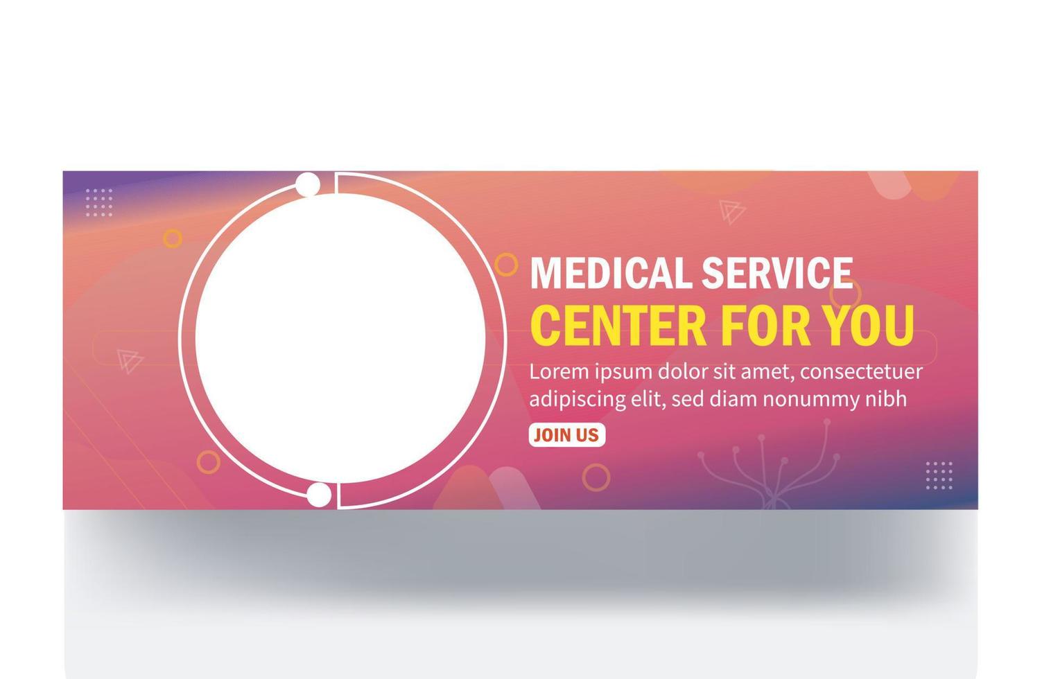 portada de cartel de portada de banner de atención médica de servicio médico para plantilla de portada de redes sociales en miniatura de médico y dentista vector