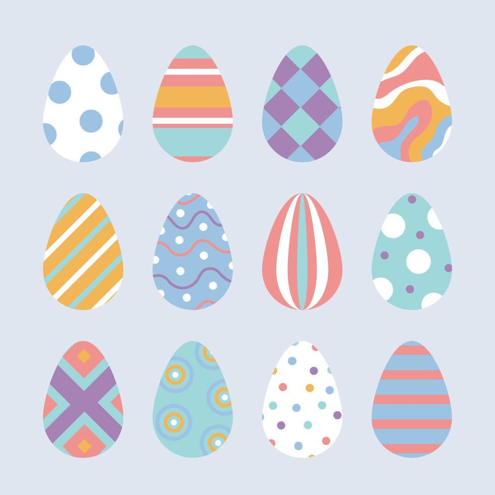 Easter Patterned Eggs vector