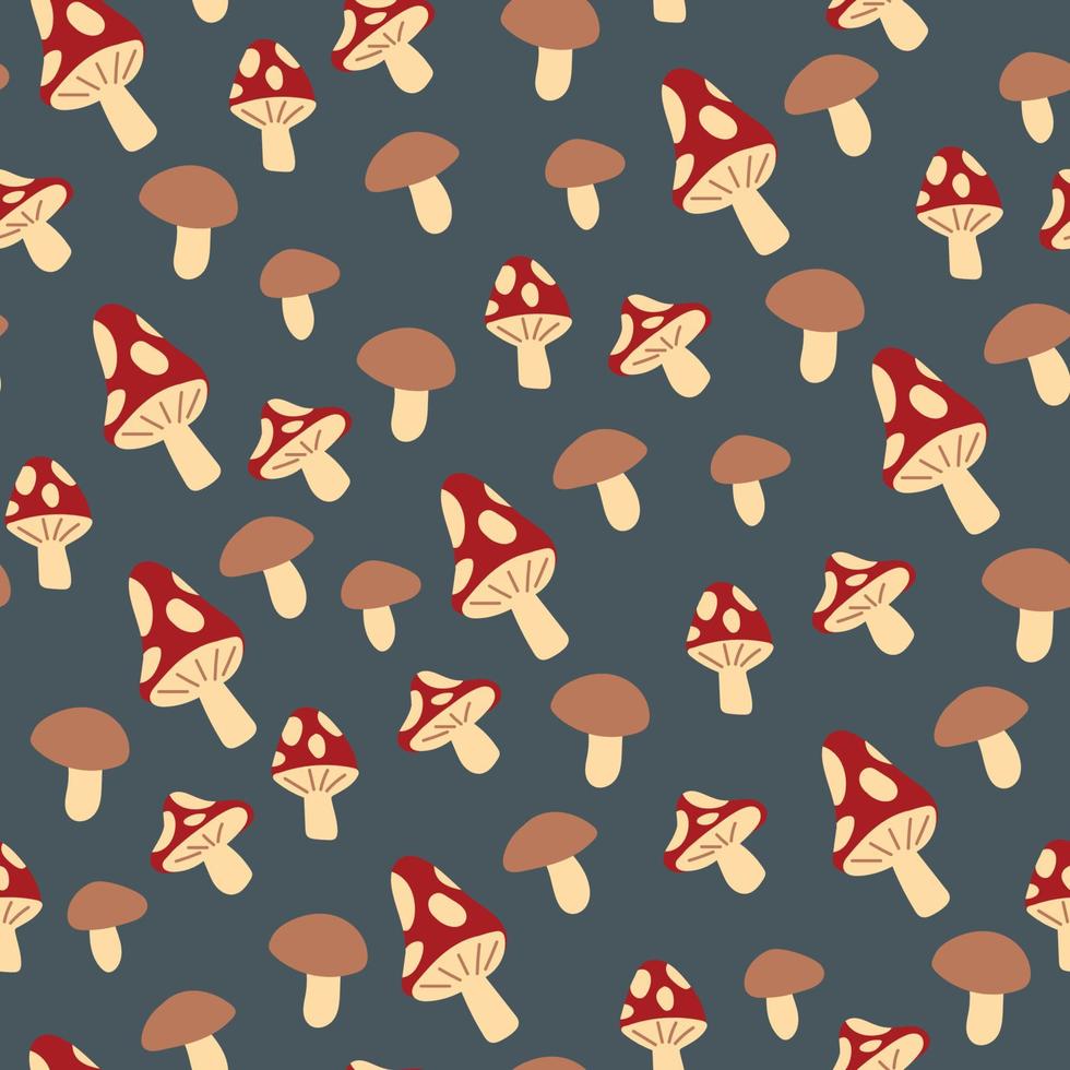 Mushroom Seamless Pattern vector