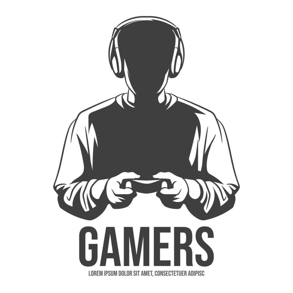 gamers vector illustration