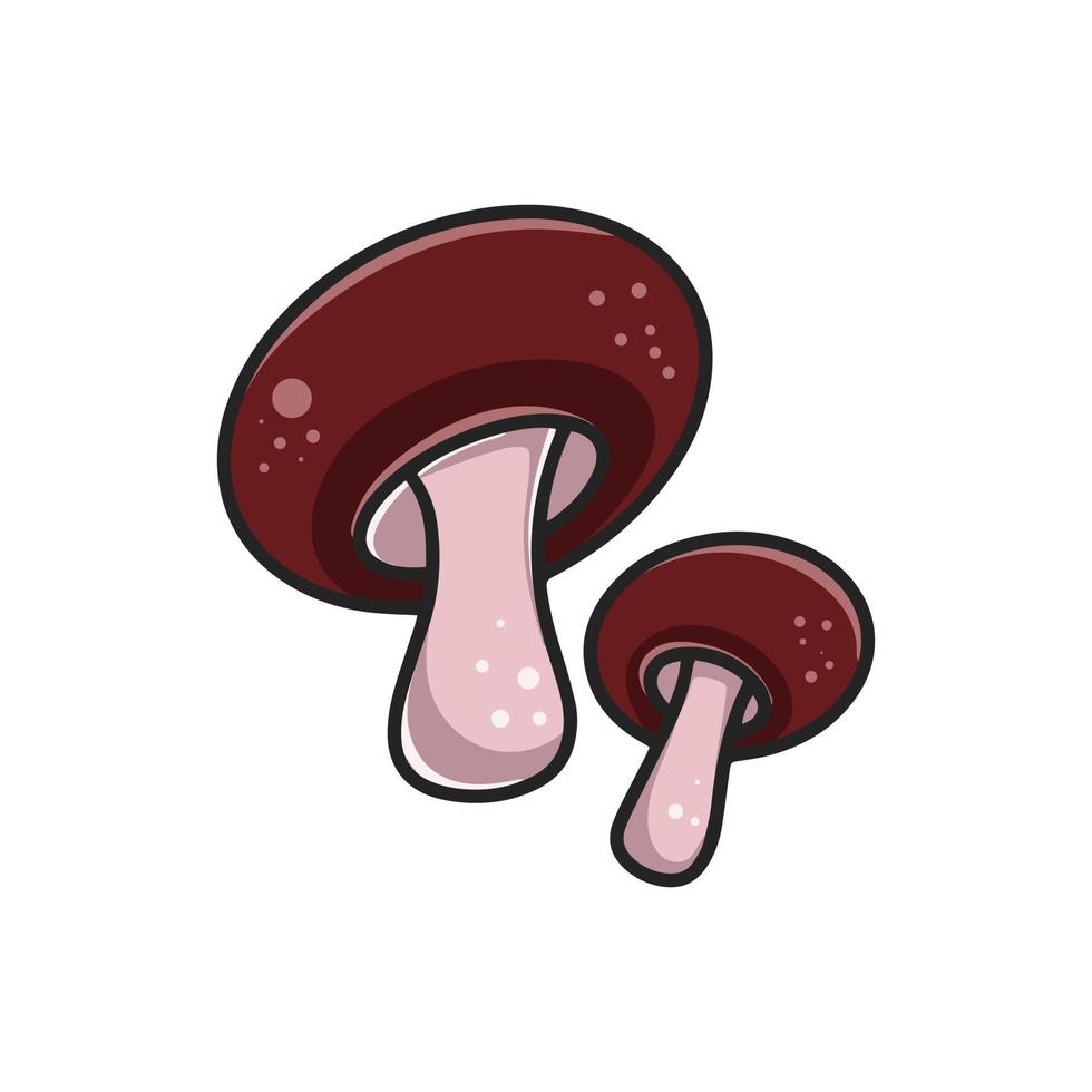 Pair mushrooms clipart vector