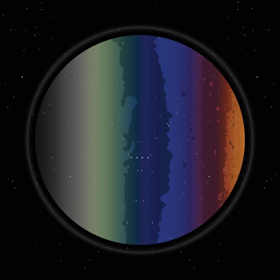 Realistic Planet,  Space, Atmosphere, Galaxy Vector