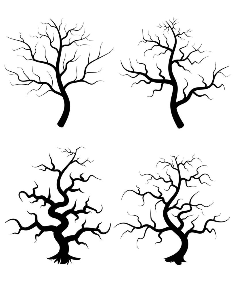 Halloween Spooky Tree Vector Art