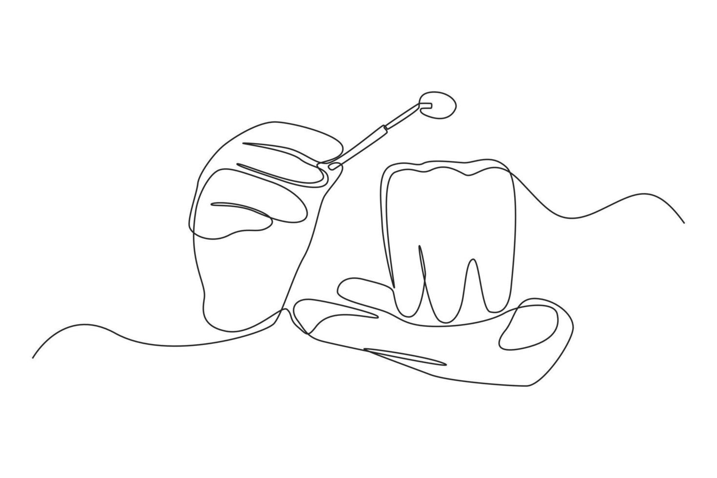 A doctor, demonstrating the correct procedure for cleaning and caring for teeth vector