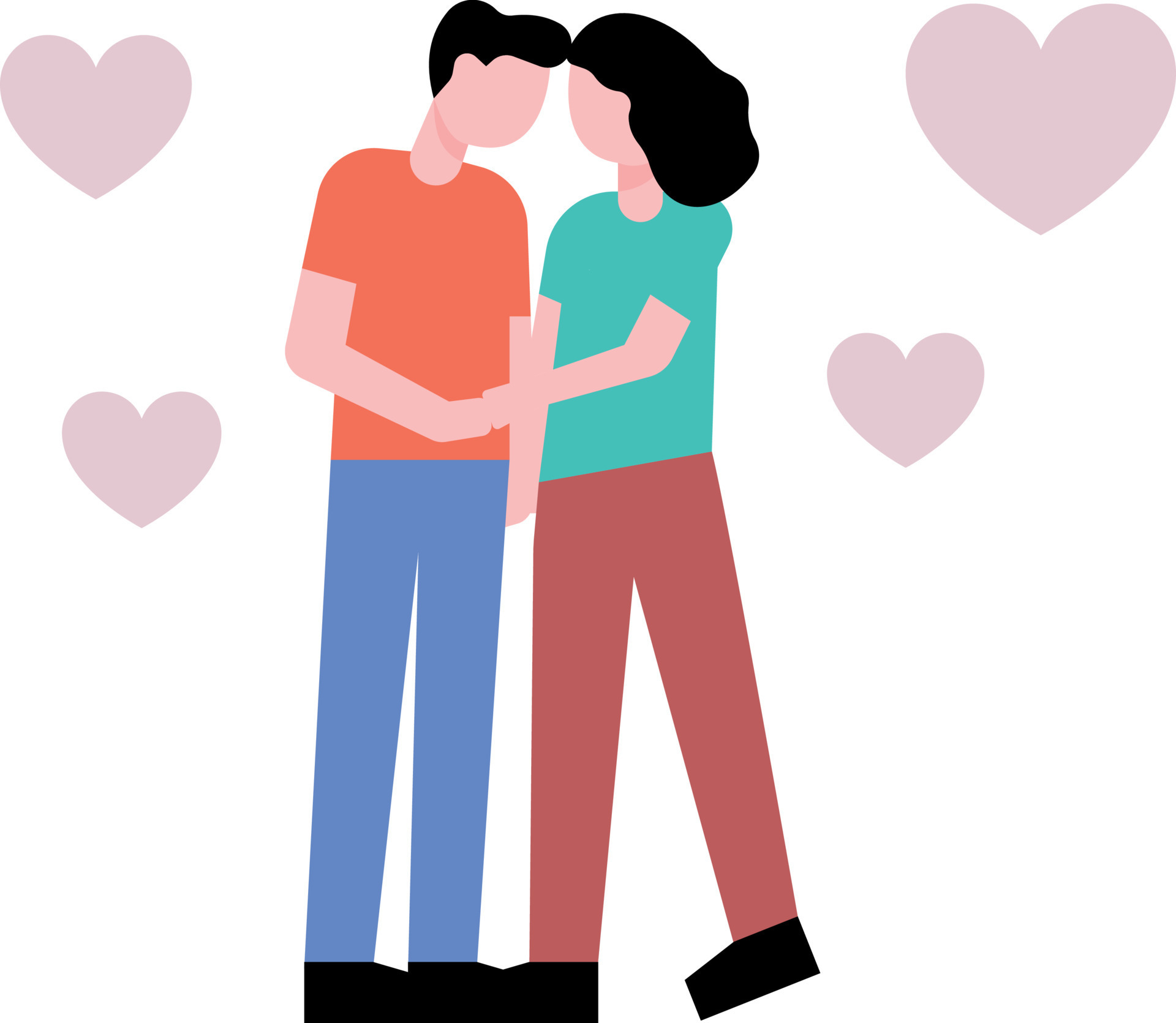 The couple is having a romance. 11957435 Vector Art at Vecteezy