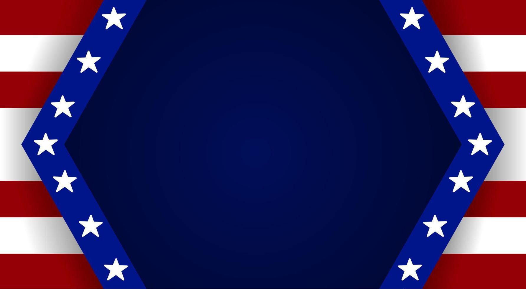 Fondo de la bandera de Estados Unidos América con área de espacio de copia. uso adecuado eventos festivos americanos. vector