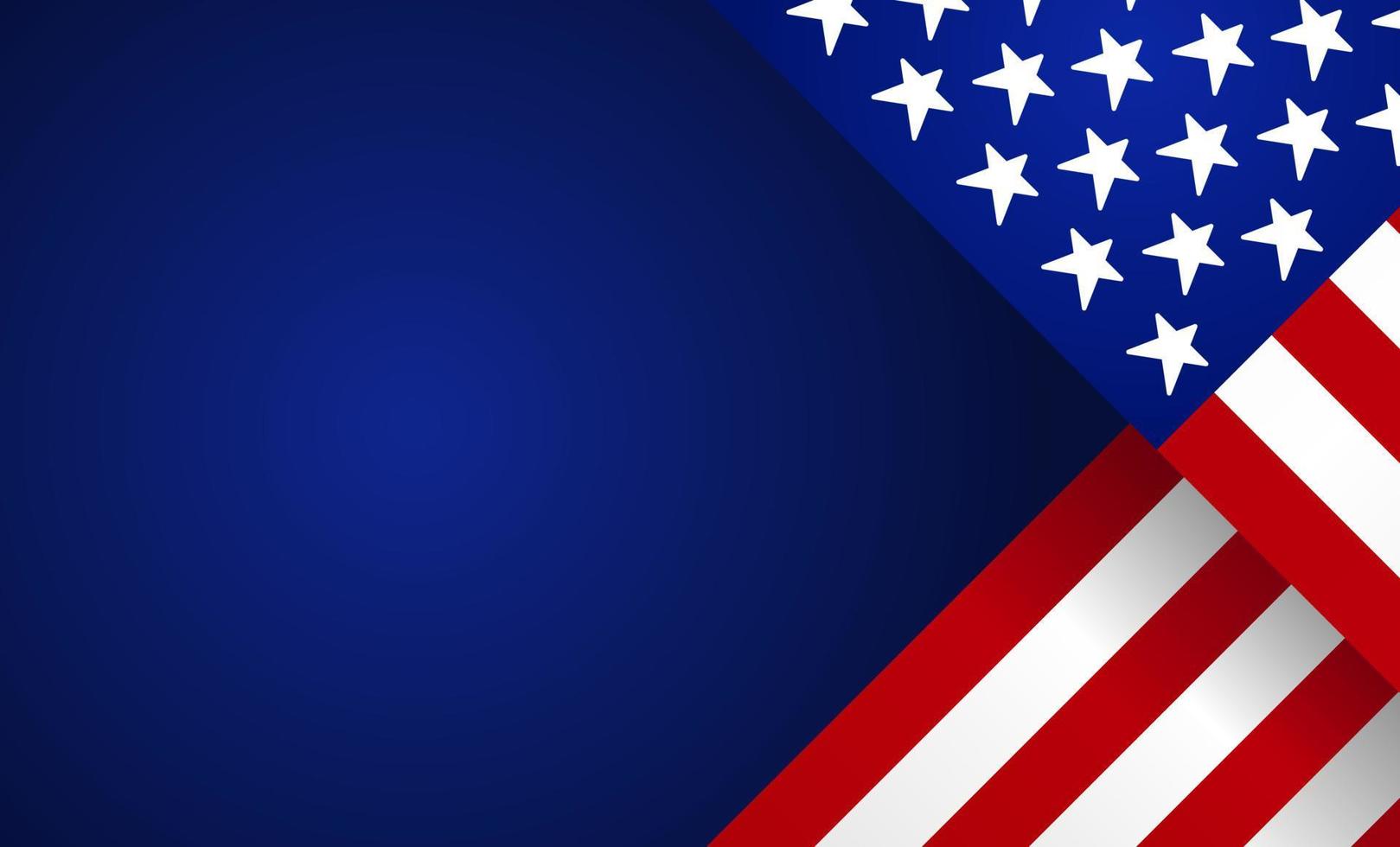 Fondo de la bandera de Estados Unidos América con área de espacio de copia. uso adecuado eventos festivos americanos. vector