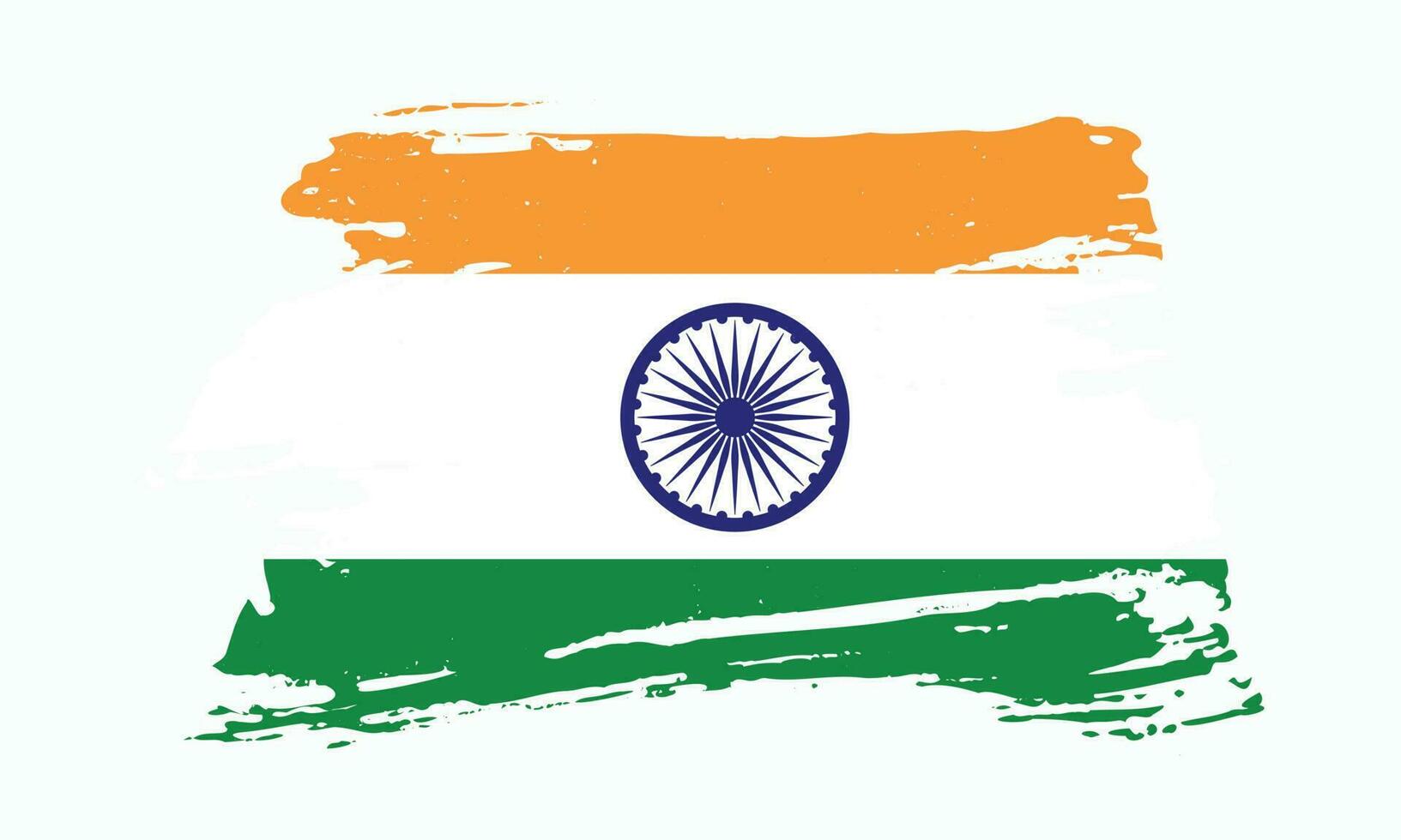 Grunge texture new India flag design vector