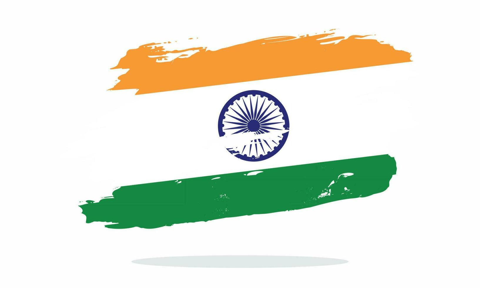 New India colorful grunge texture flag design vector