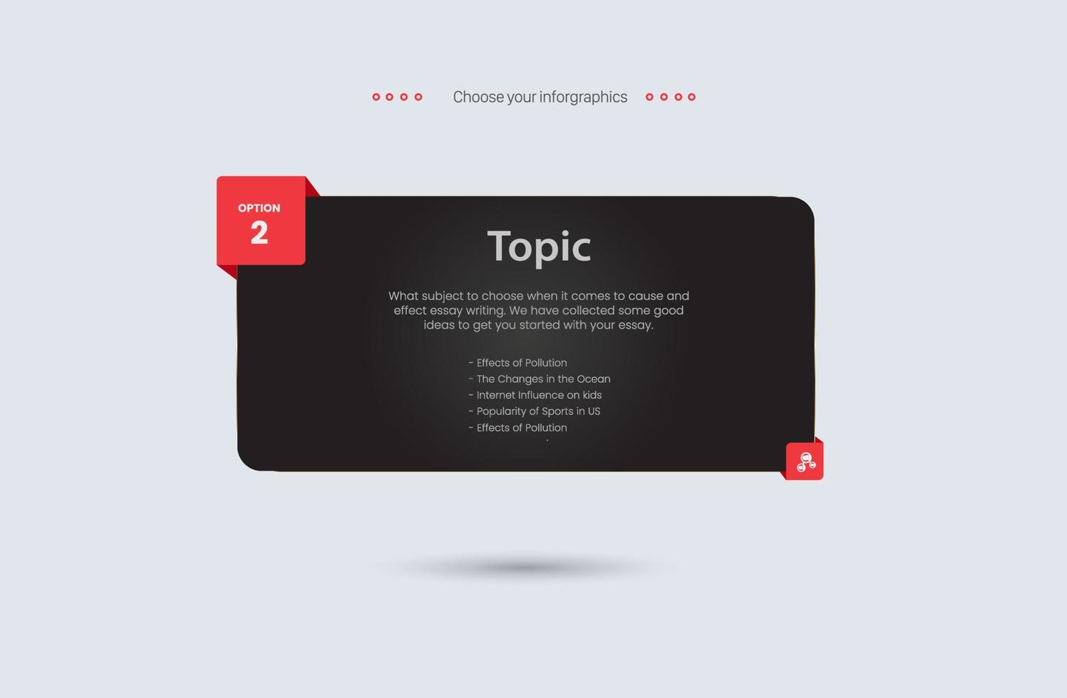 A Vector infographic options design, black and red infographic level pricing banner templates, An infographic templates for option, part, step.