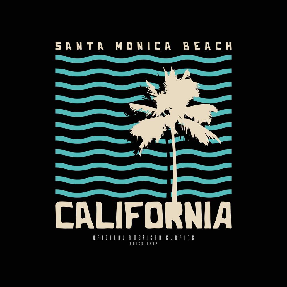 California illustration typography. perfect for t shirt design vector