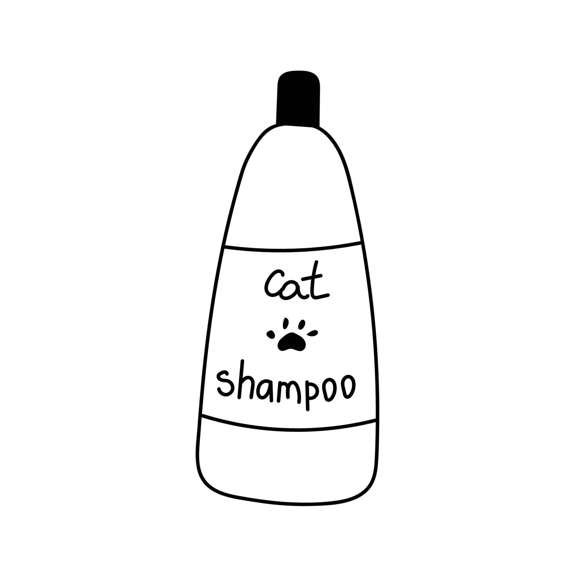 champú de gato de vector dibujado a mano 11958471 Vector en Vecteezy