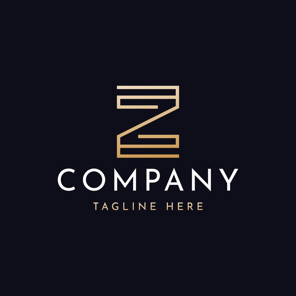 luxury premium letter Z logo design vector