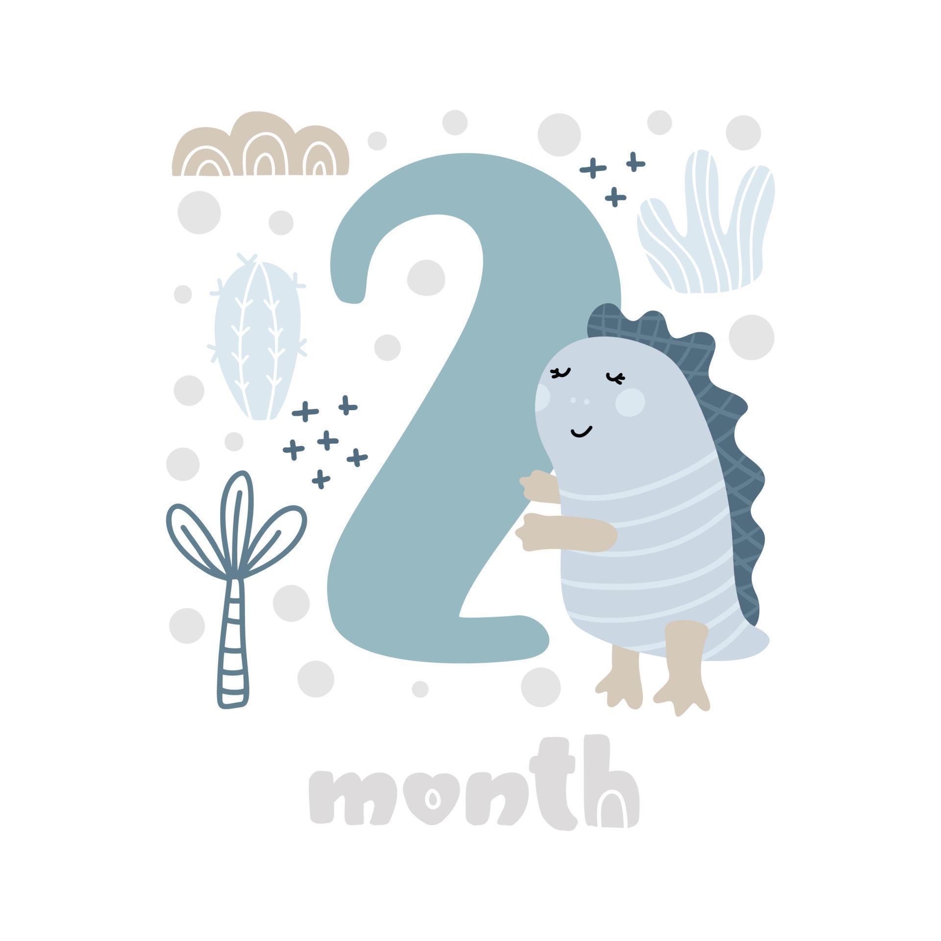 2 two months Baby boy anniversary card metrics. Baby shower print with ...