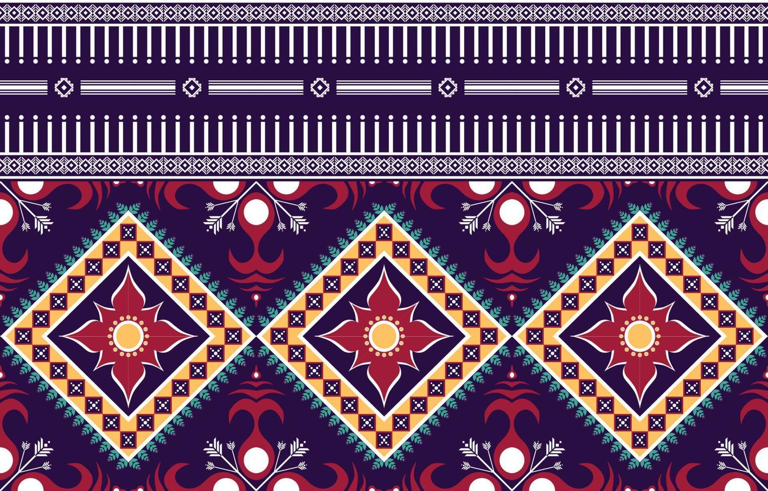 Geometric ethnic oriental ikat seamless pattern traditional Design for background,carpet,wallpaper,clothing,wrapping,batik,fabric,vector illustration. embroidery style. vector