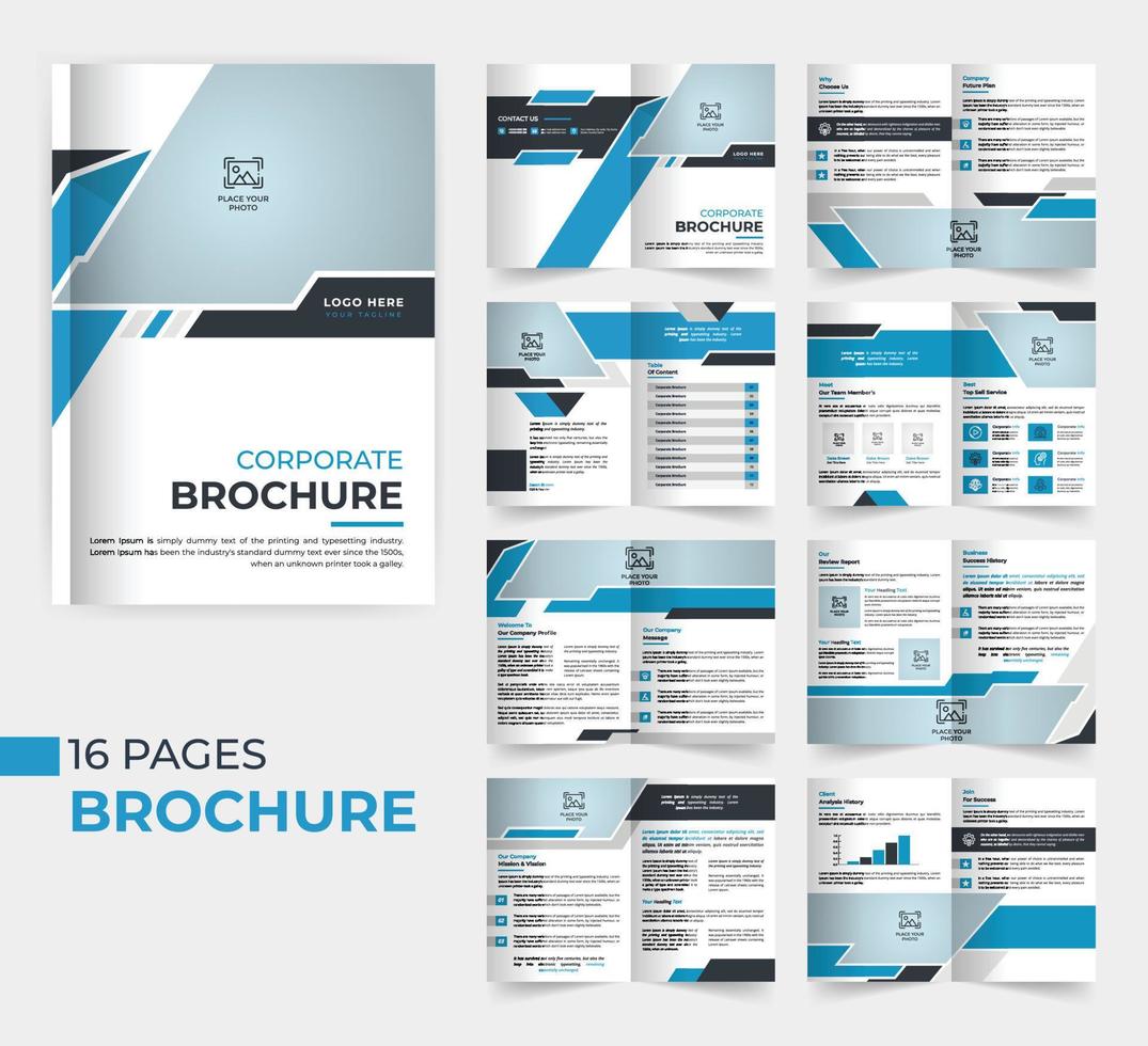 Creative multipurpose corporate brochure design template vector