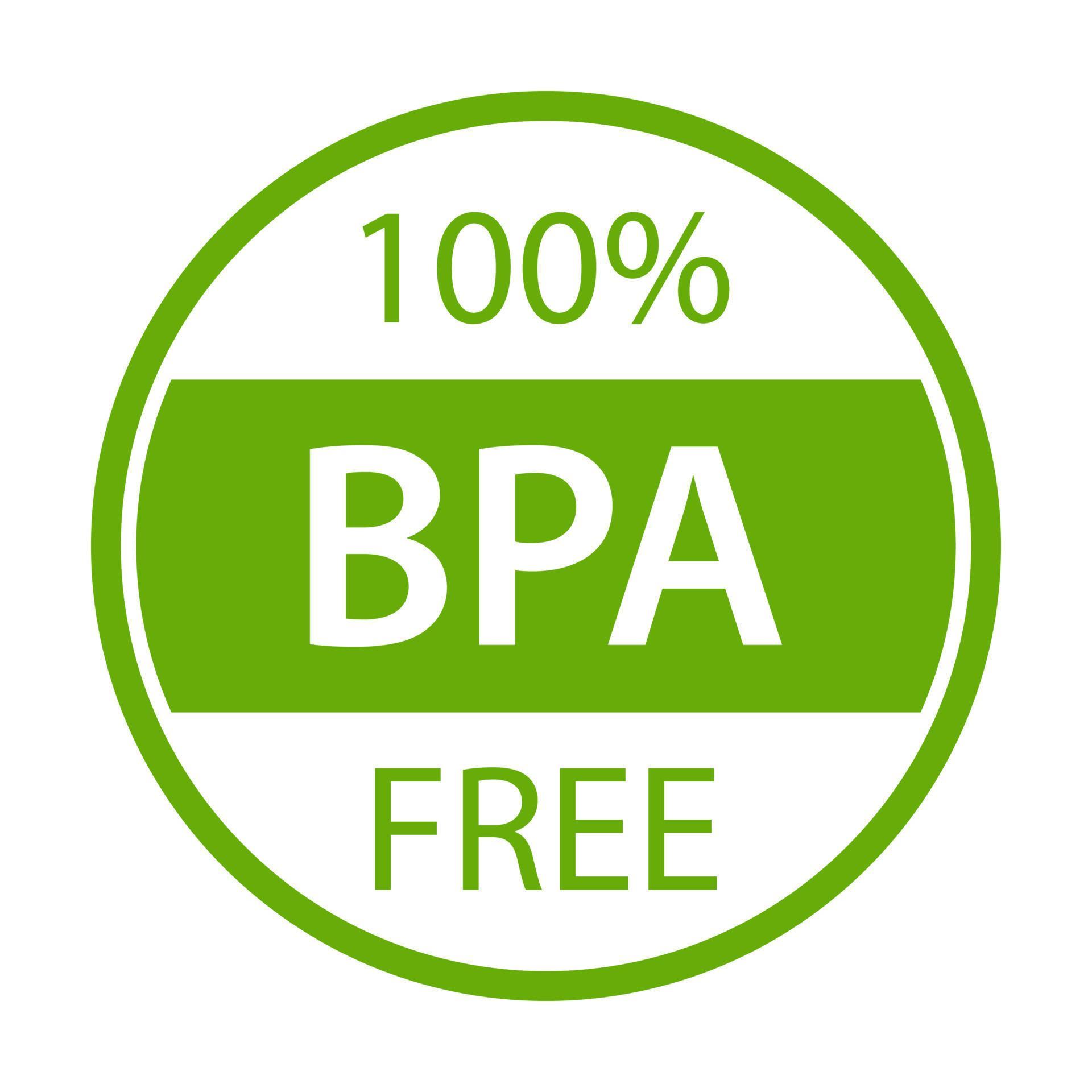 BPA FREE bisphenol A and phthalates free icon vector non toxic plastic