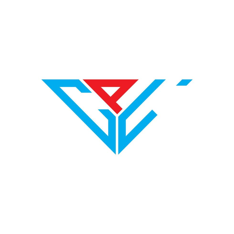 diseño creativo del logotipo de la letra cpl con gráfico vectorial, logotipo cpl simple y moderno en forma de triángulo. vector