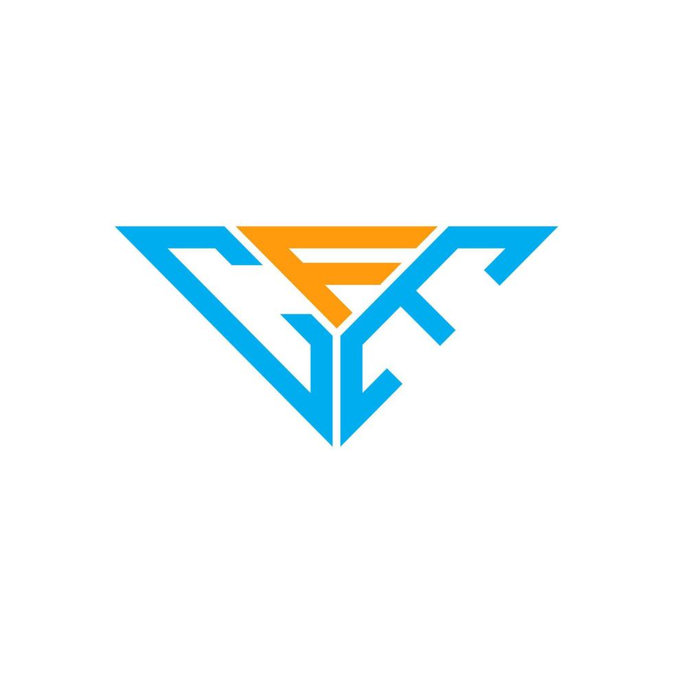 diseño creativo del logotipo de la letra cfe con gráfico vectorial, logotipo simple y moderno de cfe en forma de triángulo. vector