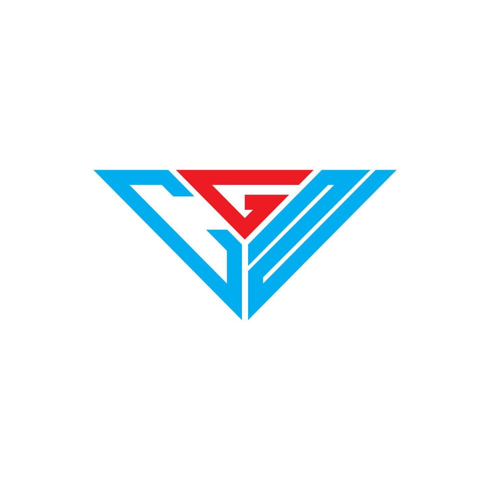 Diseño creativo del logotipo de la letra cgn con gráfico vectorial, logotipo cgn simple y moderno en forma de triángulo. vector