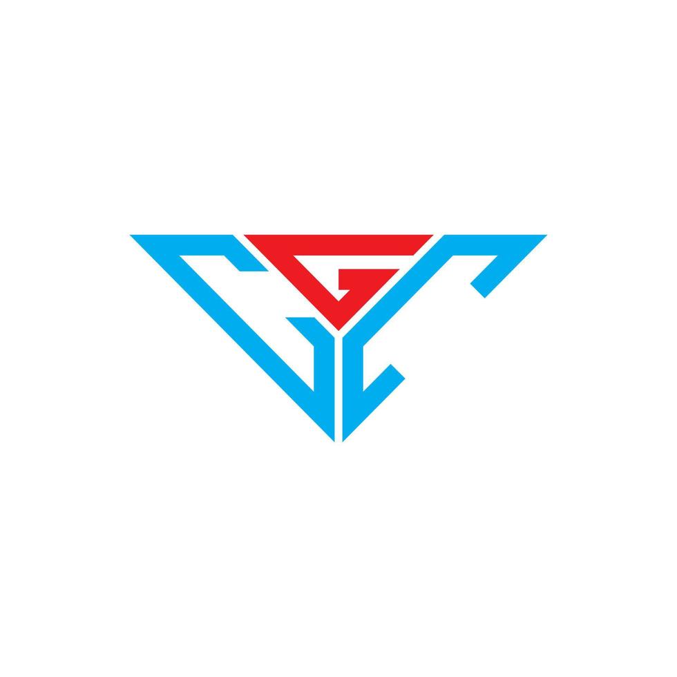 Diseño creativo del logotipo de la letra cgc con gráfico vectorial, logotipo cgc simple y moderno en forma de triángulo. vector